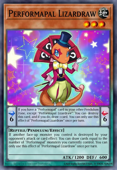 Performapal Lizardraw trading card