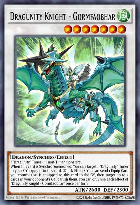 Dragunity Knight - Gormfaobhar trading card
