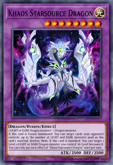 Khaos Starsource Dragon trading card