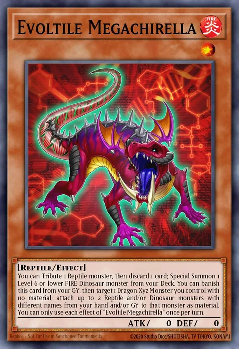 Evoltile Megachirella trading card