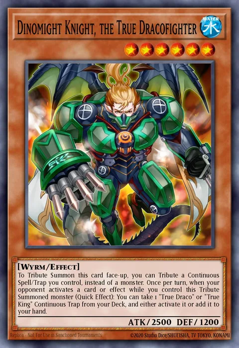 Dinomight Knight, the True Dracofighter trading card