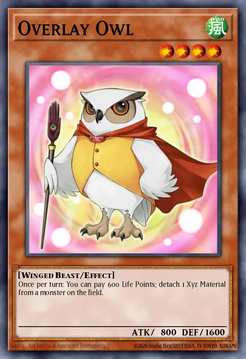 Overlay Owl trading card
