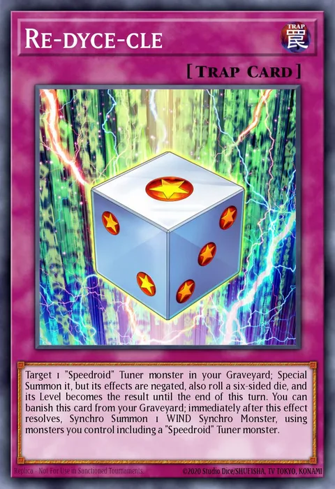 Re-dyce-cle trading card