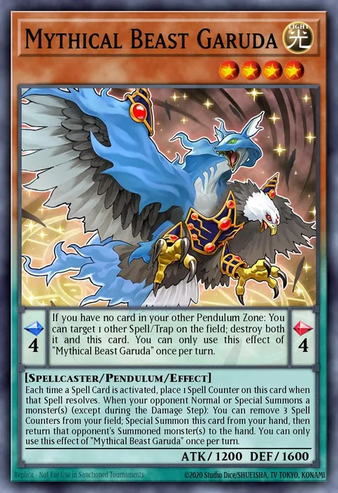 Mythical Beast Garuda trading card