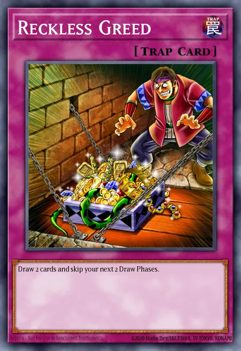Reckless Greed trading card