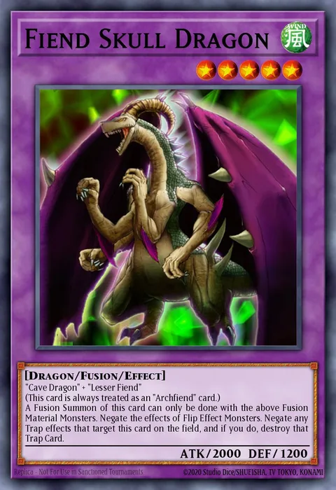 Fiend Skull Dragon trading card
