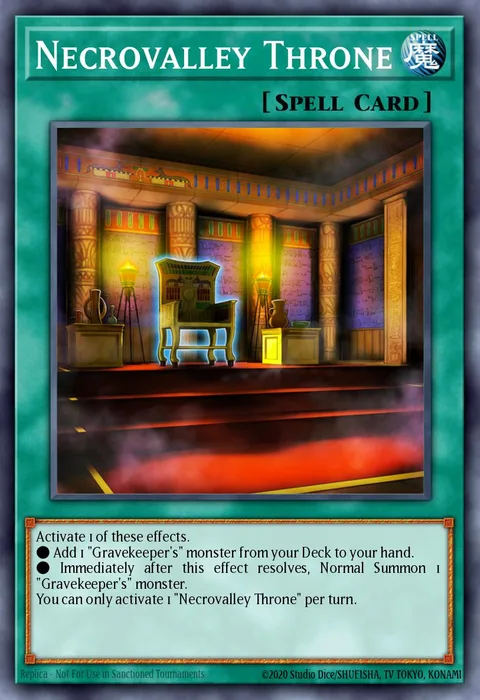 Necrovalley Throne trading card