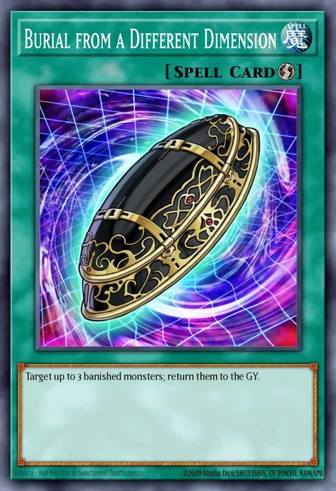 Burial from a Different Dimension trading card