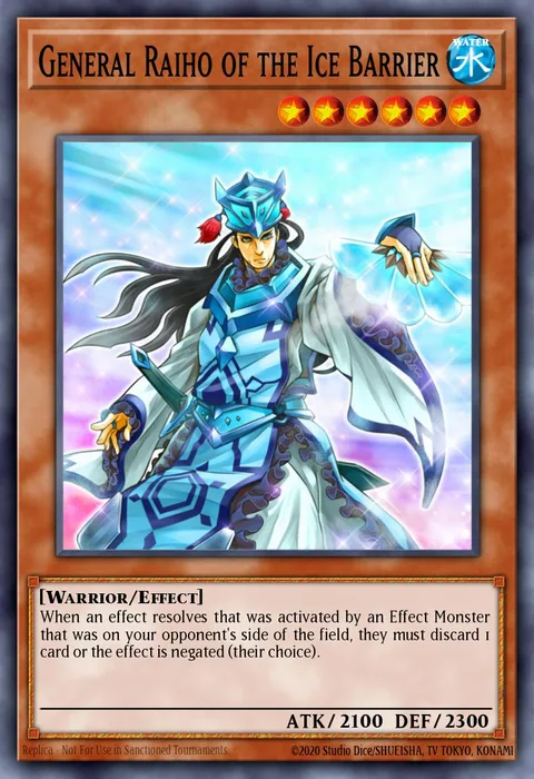 General Raiho of the Ice Barrier trading card