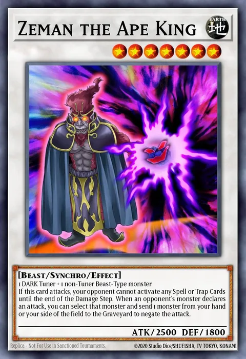 Zeman the Ape King trading card