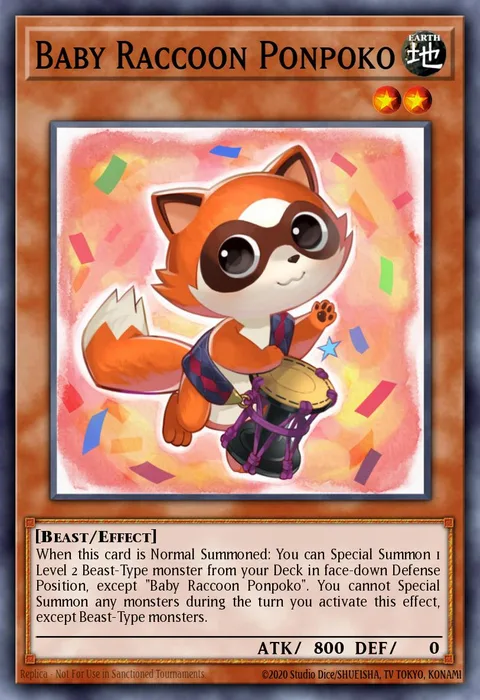 Baby Raccoon Ponpoko trading card