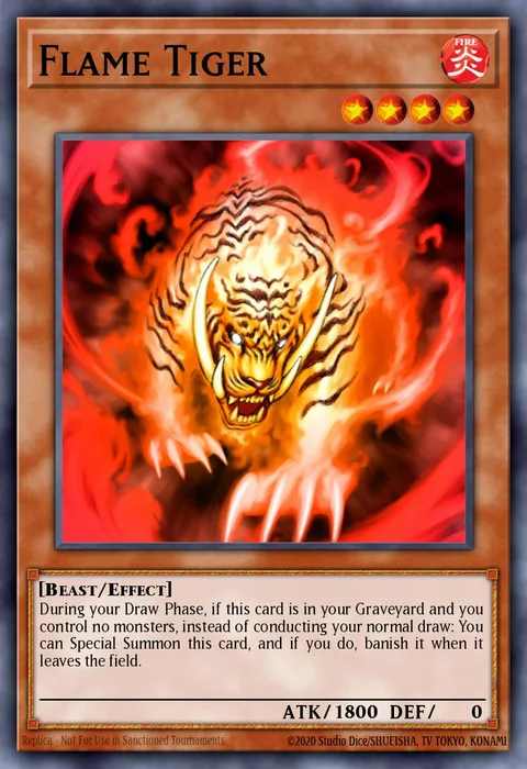 Flame Tiger trading card