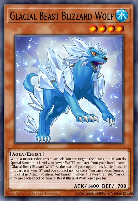 Glacial Beast Blizzard Wolf trading card