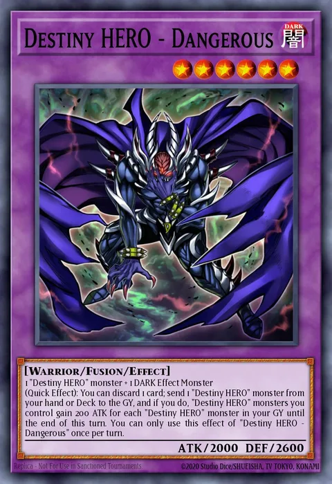 Destiny HERO - Dangerous trading card