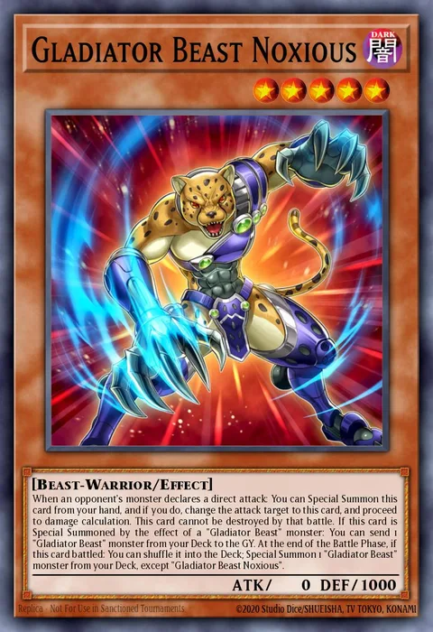 Gladiator Beast Noxious trading card