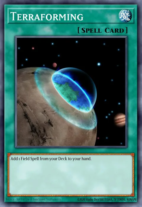 Terraforming trading card