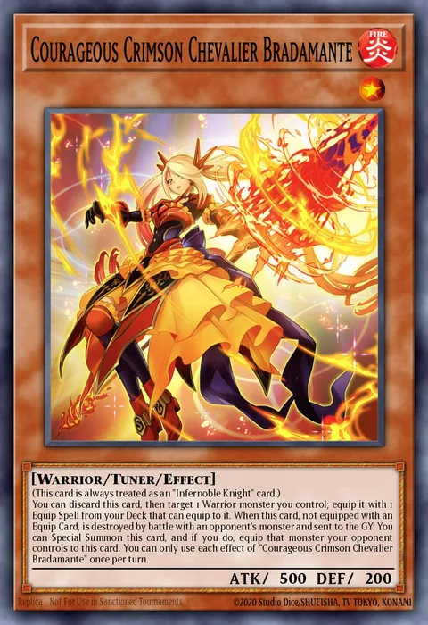Courageous Crimson Chevalier Bradamante trading card