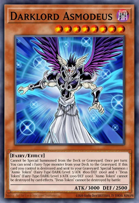 Darklord Asmodeus trading card