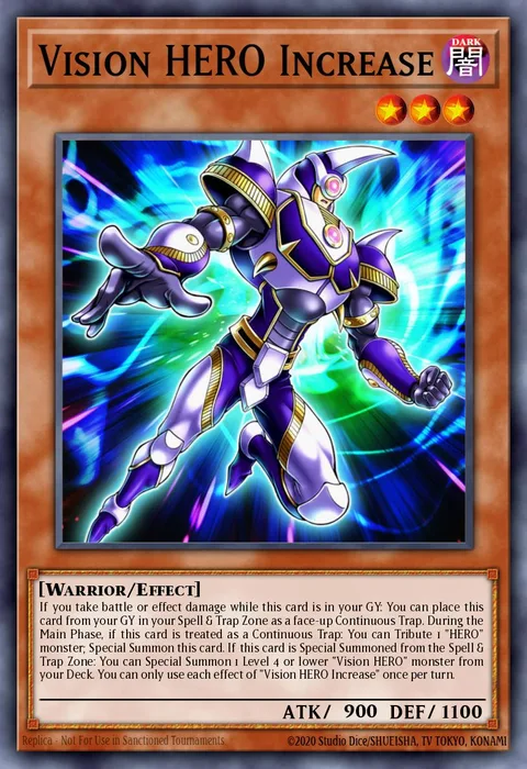 Vision HERO Increase trading card
