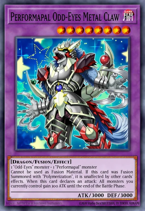 Performapal Odd-Eyes Metal Claw trading card