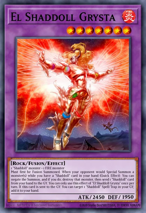 El Shaddoll Grysta trading card