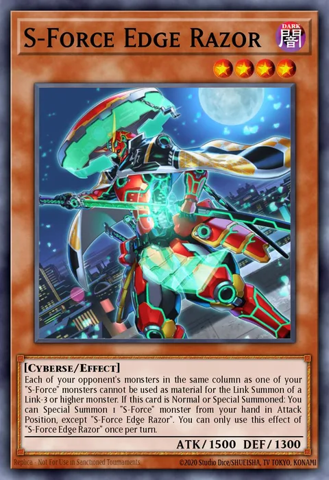 S-Force Edge Razor trading card