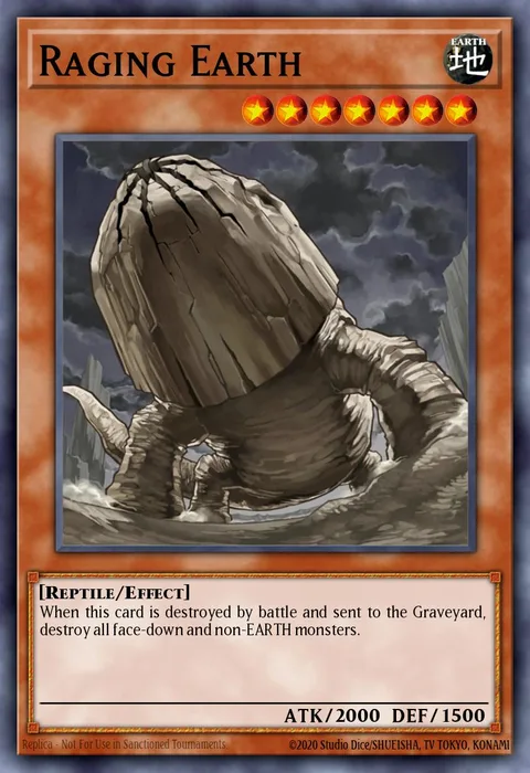 Raging Earth trading card