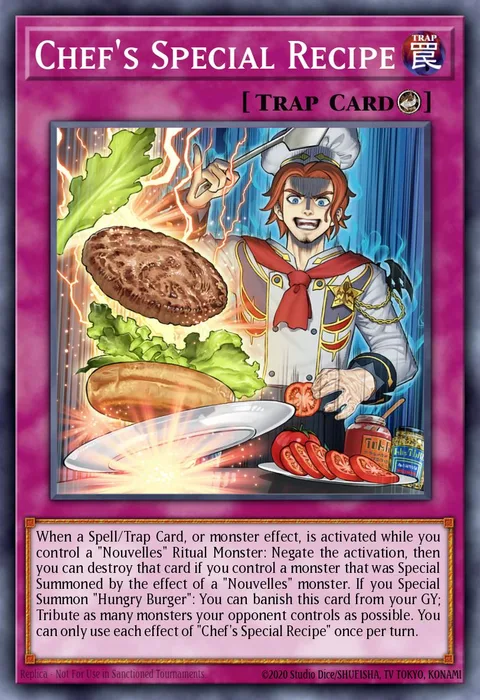 Chef's Special Recipe trading card