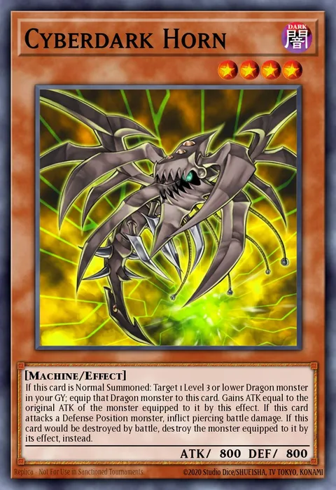 Cyberdark Horn trading card