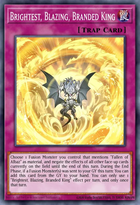 Brightest, Blazing, Branded King trading card