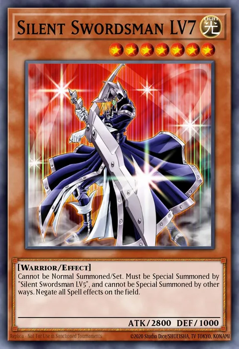 Silent Swordsman LV7 trading card