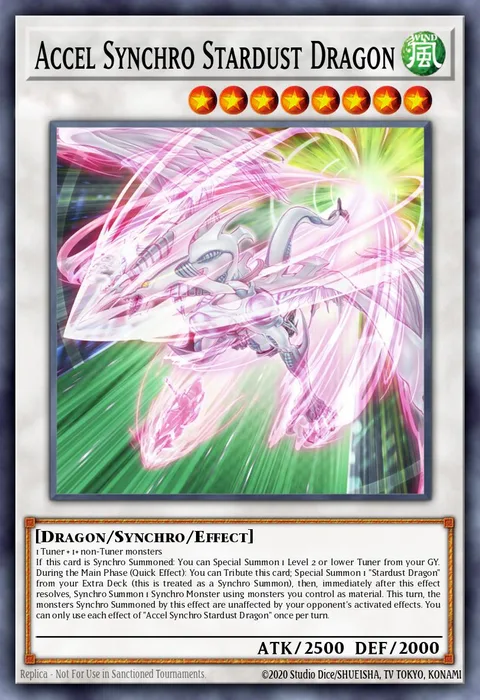 Accel Synchro Stardust Dragon trading card