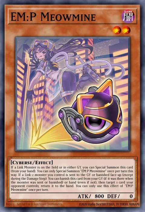 EM:P Meowmine trading card
