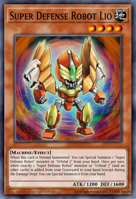 Super Defense Robot Lio trading card
