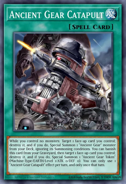 Ancient Gear Catapult trading card