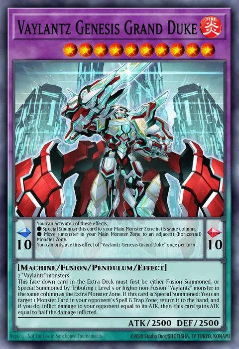Vaylantz Genesis Grand Duke trading card