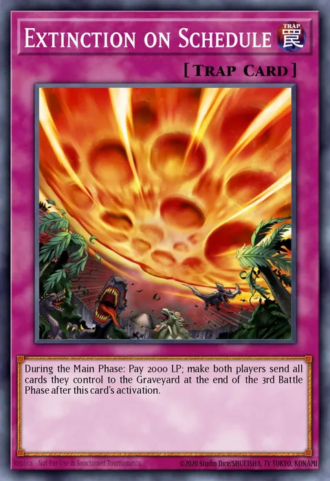 Extinction on Schedule trading card