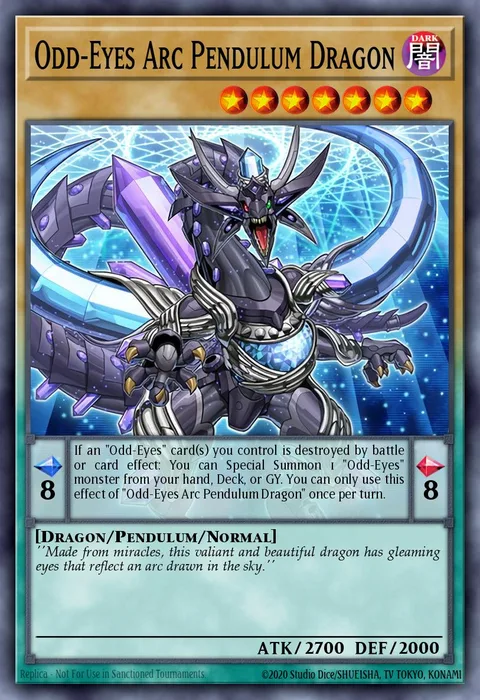 Odd-Eyes Arc Pendulum Dragon trading card