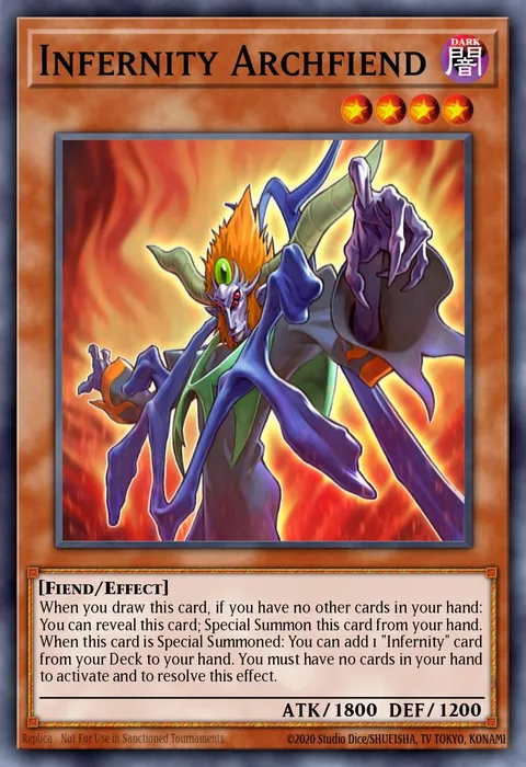 Infernity Archfiend trading card