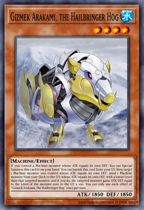 Gizmek Arakami, the Hailbringer Hog trading card