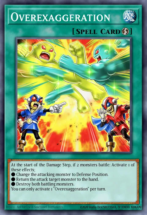 Overexaggeration trading card