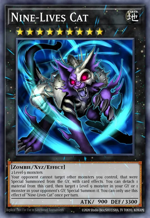 Nine-Lives Cat trading card