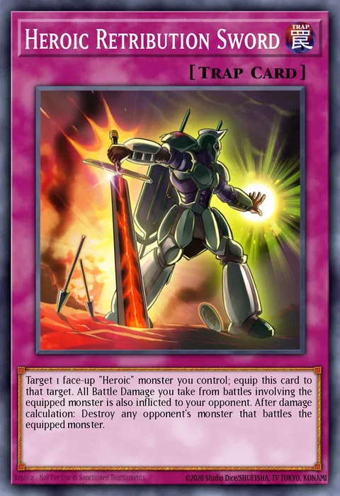 Heroic Retribution Sword trading card