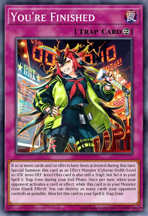 You're Finished trading card