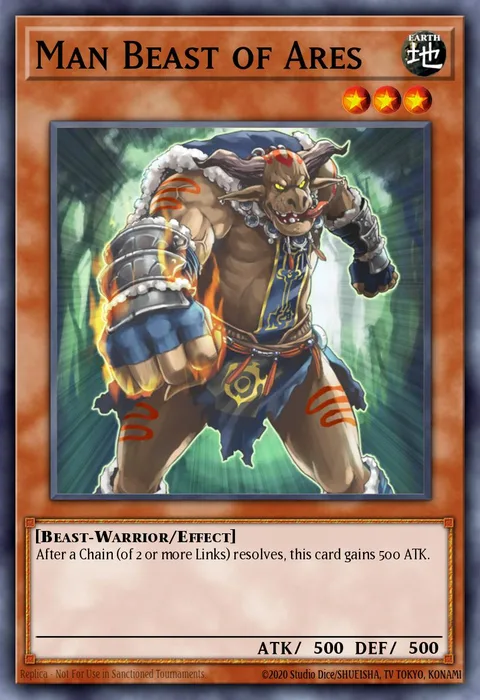 Man Beast of Ares trading card