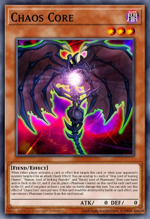 Chaos Core trading card