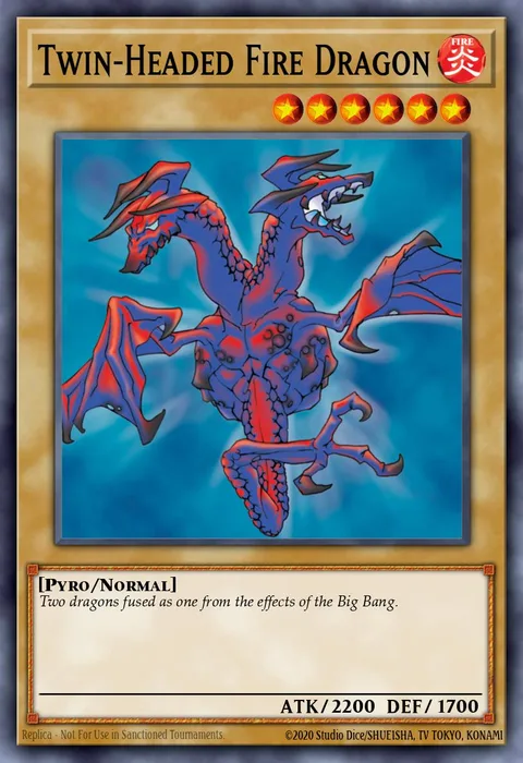 Twin-Headed Fire Dragon trading card