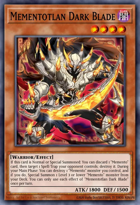 Mementotlan Dark Blade trading card