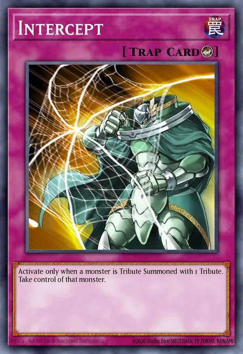 Intercept trading card