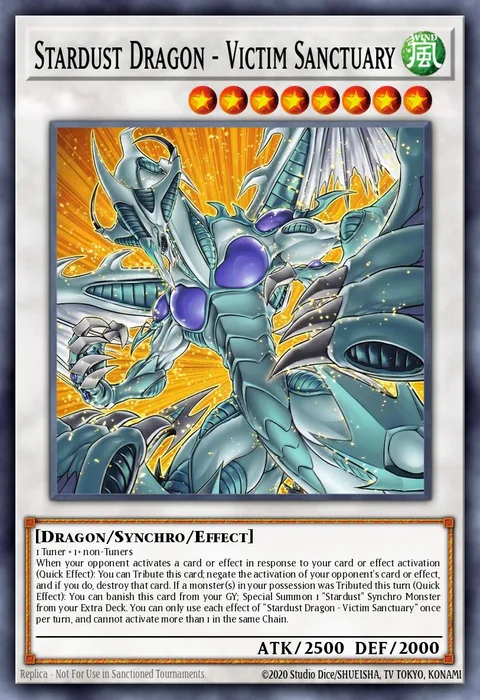 Stardust Dragon - Victim Sanctuary trading card